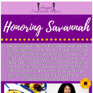 Honoring Savannah 🌻🌻🌻