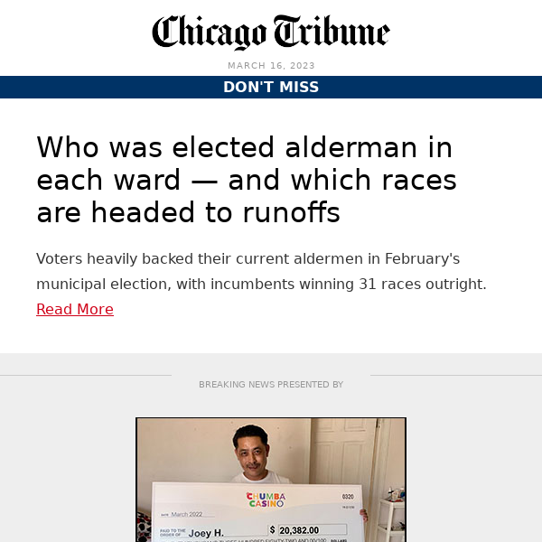 Who was elected alderman in each ward — and which races are headed to runoffs