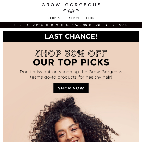 Last Chance 🚨 : Shop 30% off our staff favourites