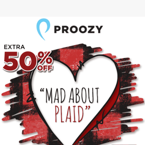 Mad about Plaid!? Extra 50% off all Plaid items 🎃