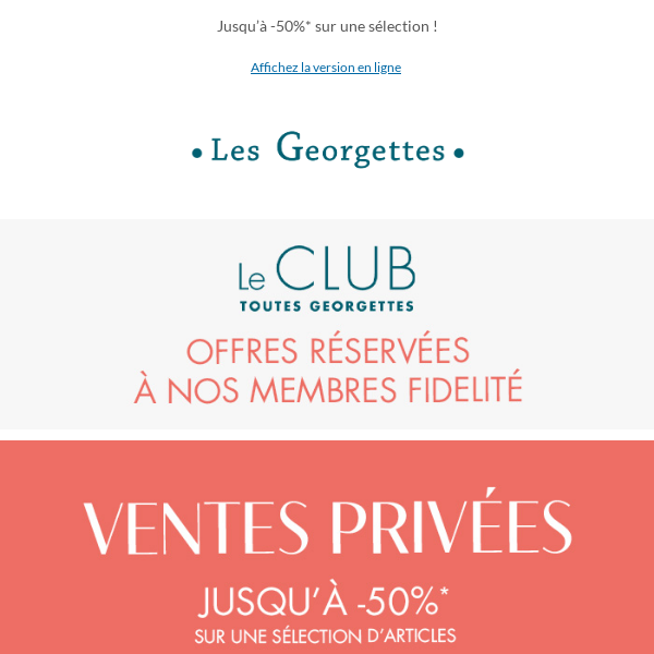 Des ventes privées pour bien débuter l’année !​