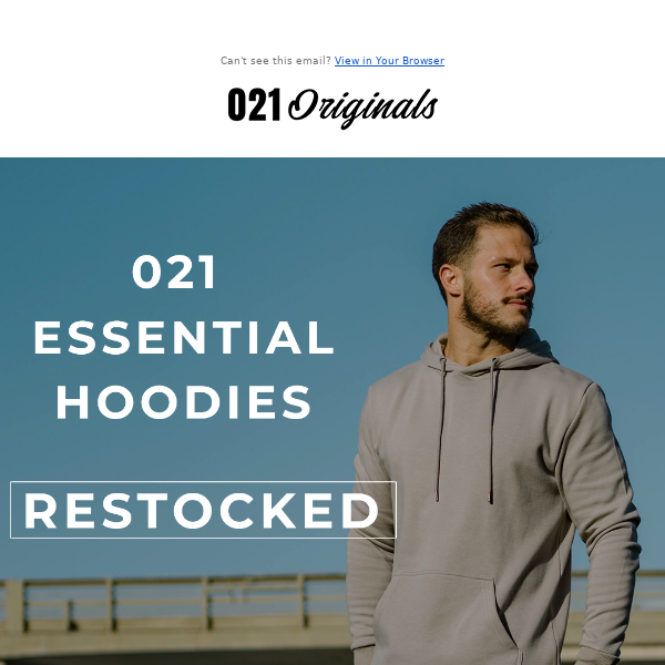 Essential Hoodies are RESTOCKED 🙌