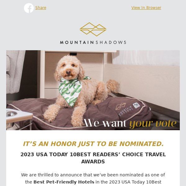 Vote for the Best Pet-Friendly Hotel