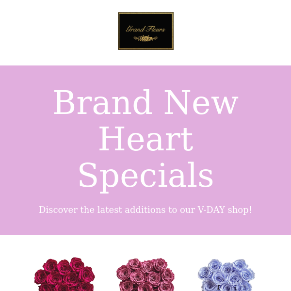 🌹Brand New Valentine's Day bouquets available, while supplies last*