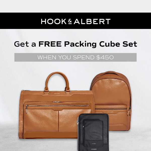 Get a FREE Packing Cube Set today