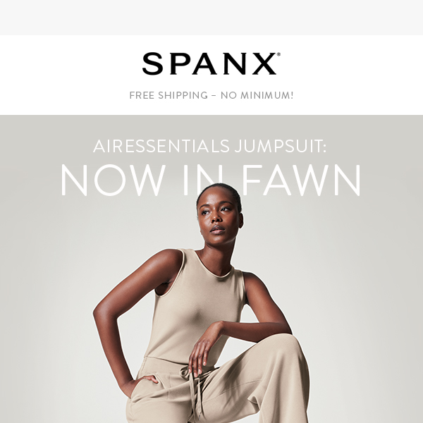 Spanx Airessentials Sleeveless Jumpsuit In Fawn