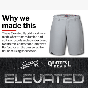 ⚡ Introducing The New Grateful Dead Elevated Hybrid Short  ⚡💀 🐻