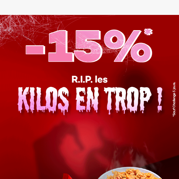 N'oubliez pas : -15% sur tout le site ! 😱