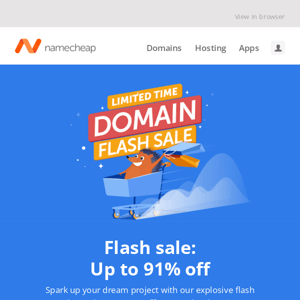 Flash Sale | Get a .COM for only $7.58
