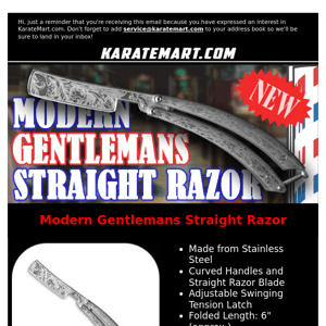 Feel Dapper with the Modern Gentleman's Straight Razor