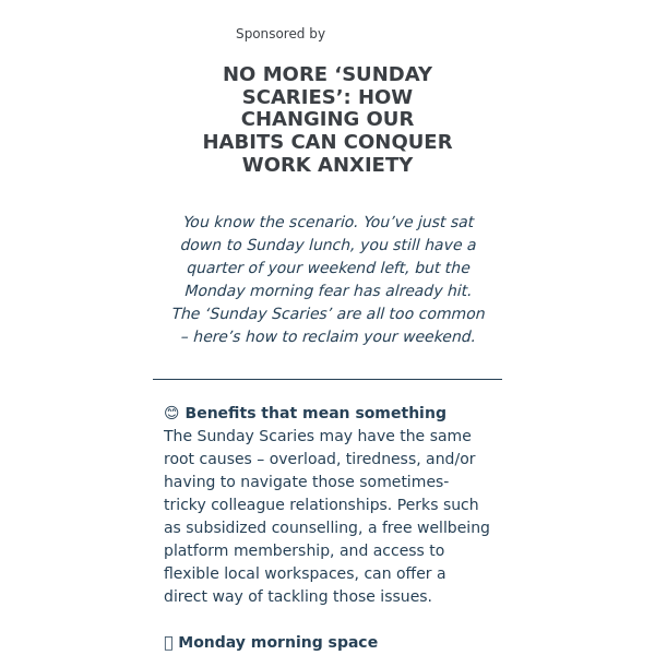 habits to conquer "Sunday Scaries"