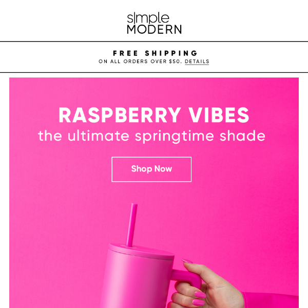 Simple Modern Raspberry Vibes Hot Pink 4 Oz Trek Tumbler With