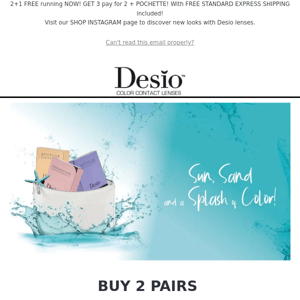 Desio☀ 2+1+ POCHETTE FREE: Sun, Sand and a Splash of Color