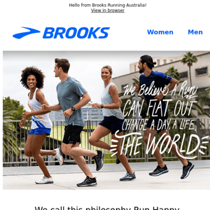 Brooks Running AU Welcome to our Run Happy World