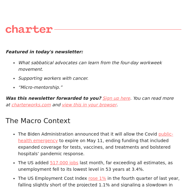 Charter: What workplaces gain when younger workers can take sabbaticals