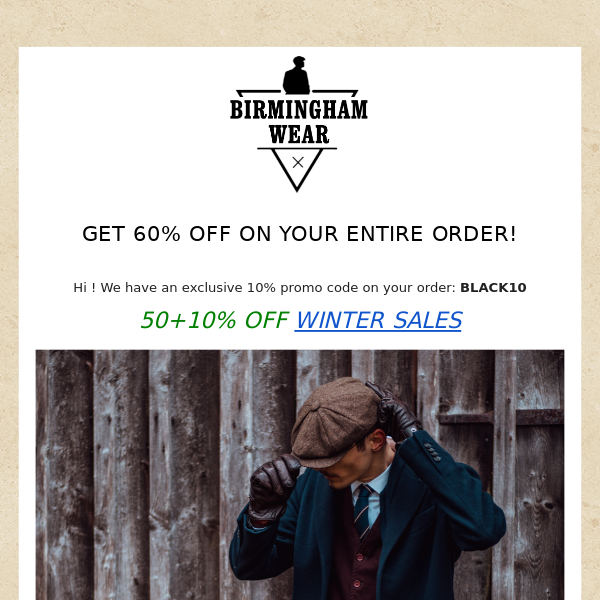 ❄️WINTER SALES 50%0FF NOW END SOON ON THE PEAKY BLINDERS STYLE