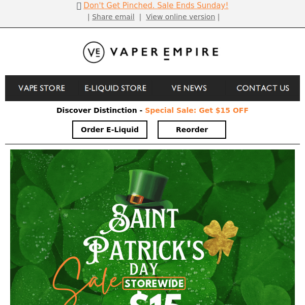 Take $15 Off ☘ St Patricks Day Sale ☘