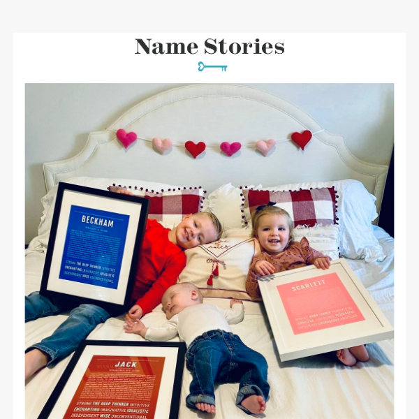 Last Day to Order Framed Name Stories for Valentine's Day