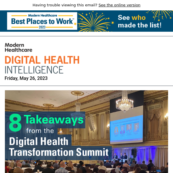 Takeaways from Digital Health Transformation Summit | Bright Health sells telehealth platform