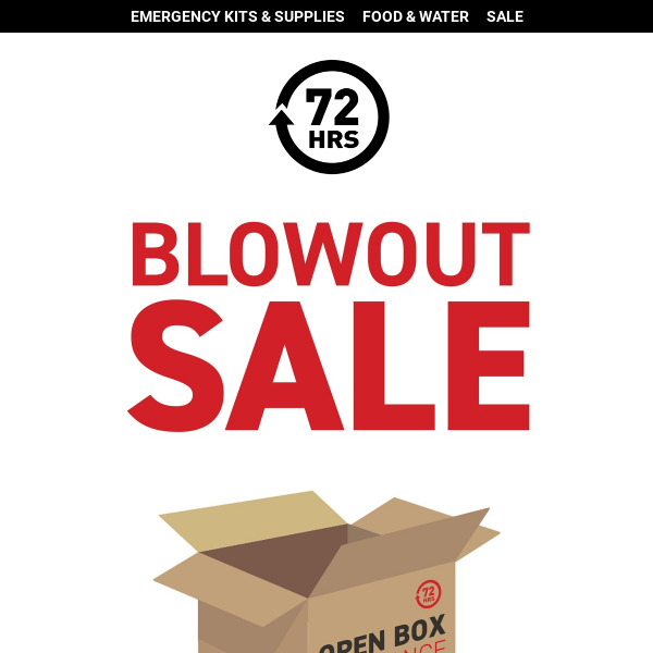 72Hours Open Box Blowout Sale!