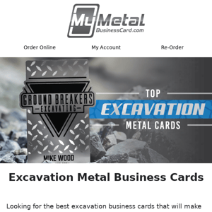 Top Excavation Business Cards! 👷‍♂️