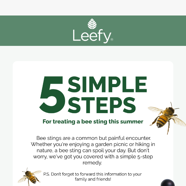 Bee Sting? 🐝 Find Relief with Leefy Organics PRANA!