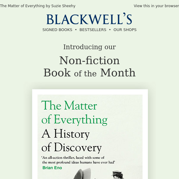 Introducing Blackwell's Non-Fiction Book of the Month