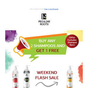 Buy 2 Shampoos and Get 1 Free!