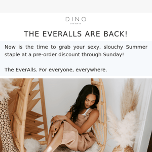 THE EVERALLS, JUST IN TIME FOR SUMMER! 🤩