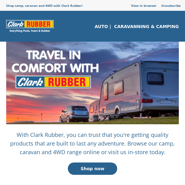 4WD, Camp and Caravan in Comfort with Clark Rubber 🚙🏕