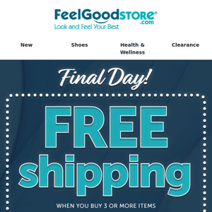 Free Shipping ends TONIGHT!