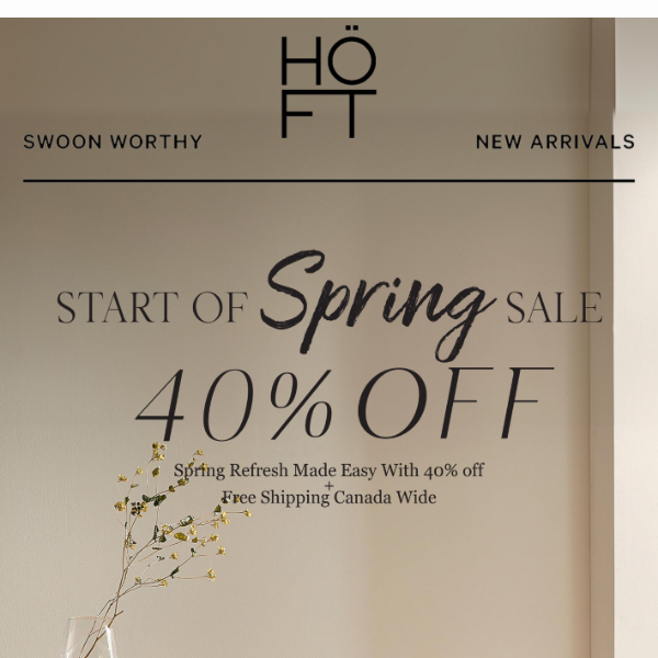 New Season, New Finds: Get Up to 40% Off on Spring's Latest Additions!