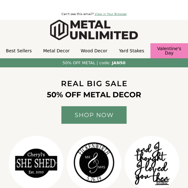 50% OFF METAL DECOR 😱