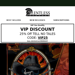 VIP Discount on Tell No Tales Re-Release!