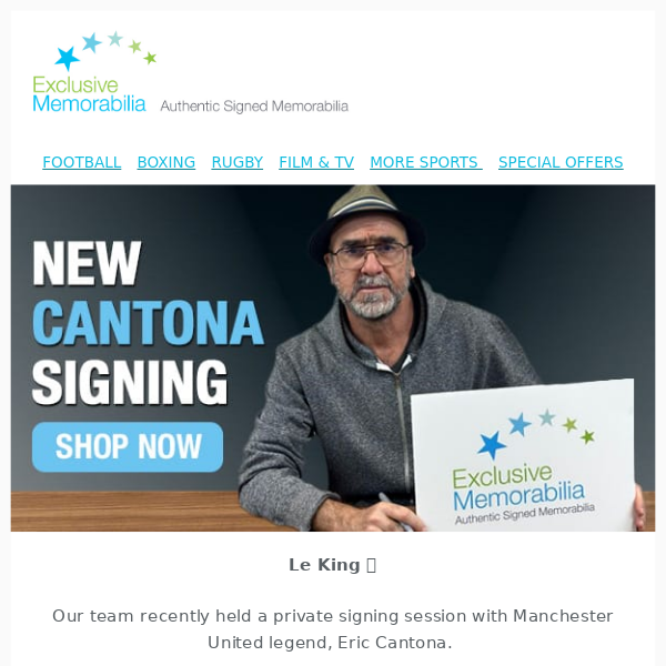 NEW Eric Cantona Signing! ✍️