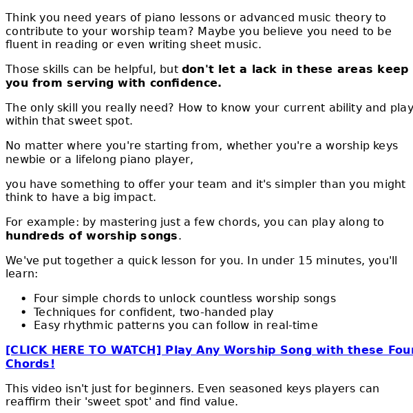 Four Chords every worship keys player needs to know