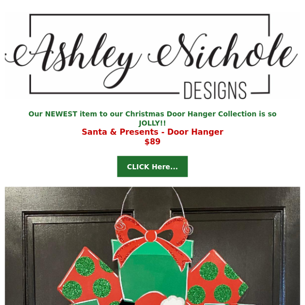 Are you a Door Hanger decorator? This NEW Santa Door Hanger is P-E-R-F-E-C-T!!!