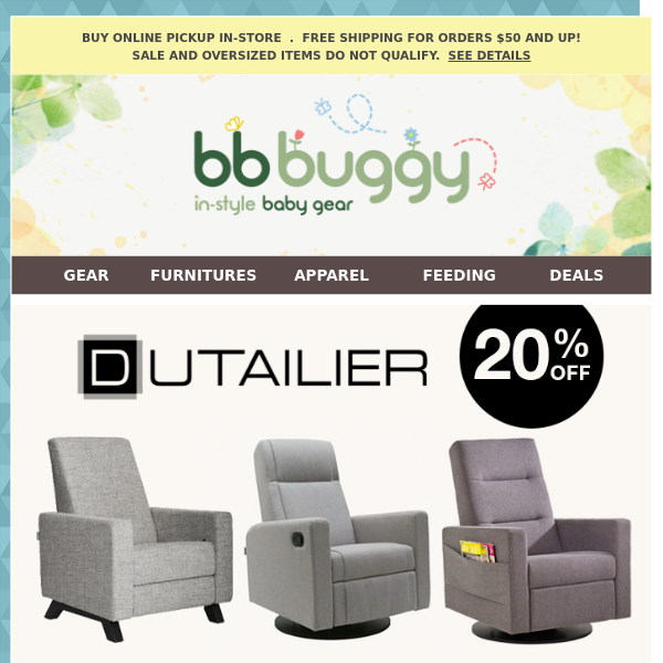 BB Buggy:  Special IN-STORE SAVINGS now available