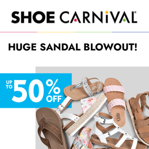 Up to 50% off sandals 🔥