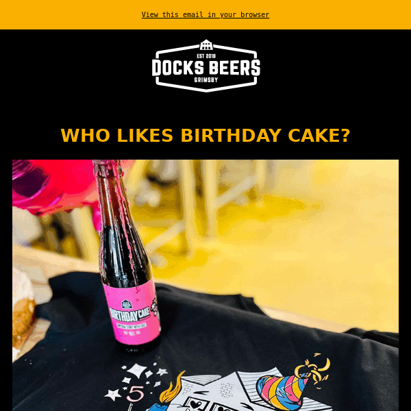 🎂Our 5th Birthday Beer & T-Shirt Have Landed!