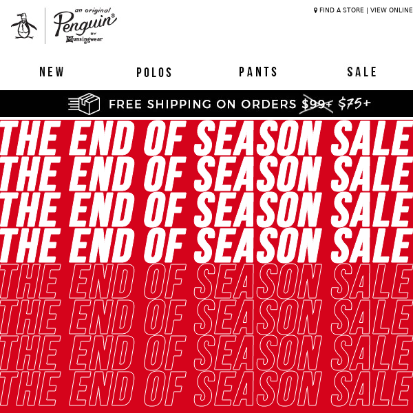  🚨 STARTS NOW: The End of Season Sale