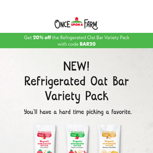 20% Off 📣 Refrigerated Oat Bars!