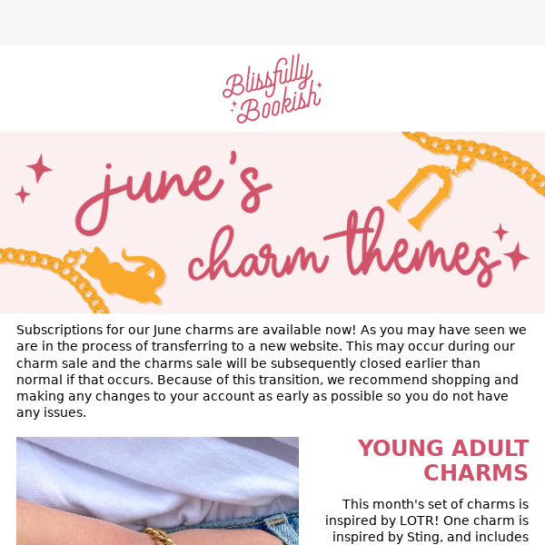 Have you grabbed your bookish charms for June yet?