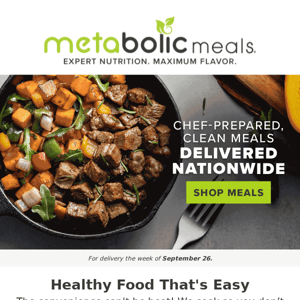 Clean label meals delivered!🍃