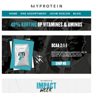Impact Week: 40% KORTING op Vitamines & 30% KORTING op Bestsellers 🤑