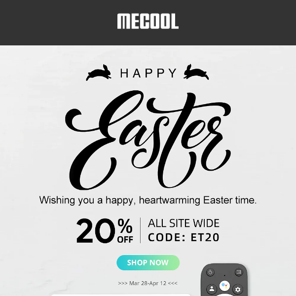👉 Get 20% off all Easter weekend !