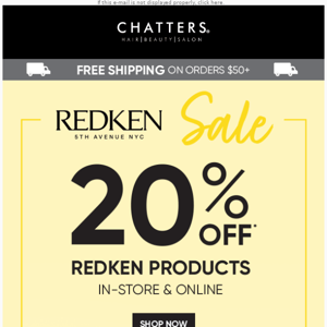 Surprise! It's A 20% Off Redken Sale