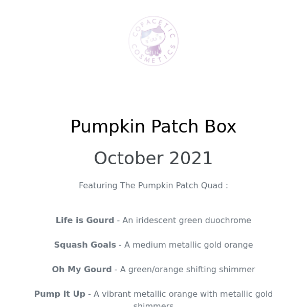 Copacetic Monthly - October's Box