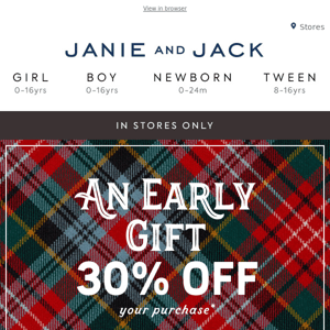 Let’s try again: your 30% off gift
