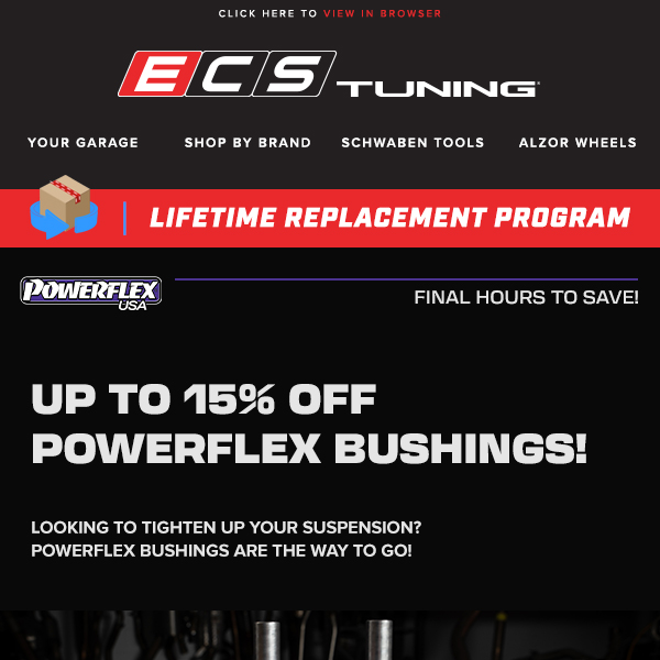 Save 15% on Powerflex for your Euro - Final Hours!